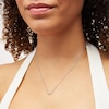 Thumbnail Image 2 of 1/5 CT. T.W. Marquise and Round Diamond Curved Necklace in 10K White Gold