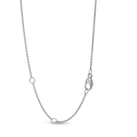1/5 CT. T.w. Marquise and Round Diamond Curved Necklace in 10K White Gold