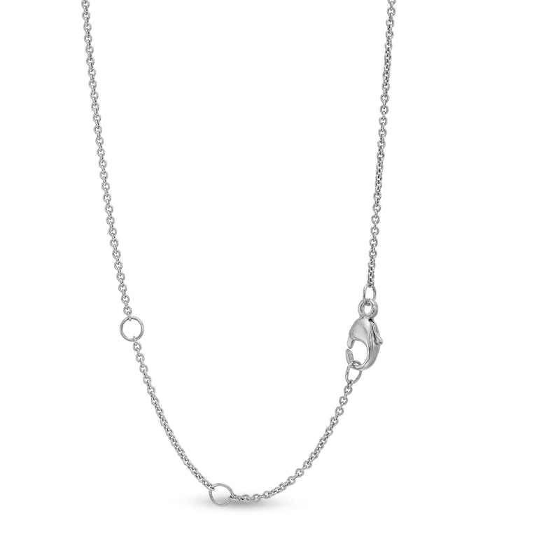 Main Image 3 of 1/5 CT. T.W. Marquise and Round Diamond Curved Necklace in 10K White Gold