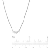 Thumbnail Image 3 of 1/5 CT. T.W. Marquise and Round Diamond Curved Necklace in 10K White Gold