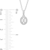 Thumbnail Image 2 of 1/4 CT. T.W. Baguette-Cut Diamond Open Oval-Shaped Frame Pendant in 10K White Gold