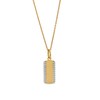 Thumbnail Image 0 of 1/6 CT. T.W. Diamond Border Dog Tag Pendant in 10K Gold