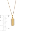 Thumbnail Image 2 of 1/6 CT. T.W. Diamond Border Dog Tag Pendant in 10K Gold