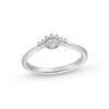 Thumbnail Image 1 of 1/6 CT. T.W. Marquise and Round Diamond Sunburst Contour Promise Ring in 10K White Gold