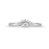 Thumbnail Image 4 of 1/6 CT. T.W. Marquise and Round Diamond Sunburst Contour Promise Ring in 10K White Gold