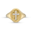 Thumbnail Image 3 of 1/20 CT. T.W. Diamond Cross Vintage-Style Signet Ring in 10K Gold