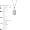 Thumbnail Image 3 of 1/4 CT. T.W. Baguette Diamond Rectangle Frame Pendant in 10K White Gold