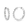 Thumbnail Image 0 of 1 CT. T.W. Baguette and Round Certified Lab-Created Diamond Inside-Out Hoop Earrings in 14K White Gold (F/VS2)