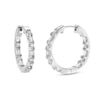 Thumbnail Image 1 of 1 CT. T.W. Baguette and Round Certified Lab-Grown Diamond Inside-Out Hoop Earrings in 14K White Gold (F/VS2)