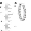 Thumbnail Image 2 of 1 CT. T.W. Baguette and Round Certified Lab-Created Diamond Inside-Out Hoop Earrings in 14K White Gold (F/VS2)