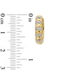 Thumbnail Image 3 of 1/10 CT. T.W. Diamond Alternating Bar Hoop Earrings in 10K Gold