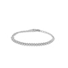 Thumbnail Image 1 of 1 CT. T.W. Diamond Double Curb Chain Bracelet in 10K White Gold - 9"