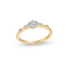 Thumbnail Image 0 of 1/6 CT. T.W. Diamond Station Promise Ring in 10K Gold