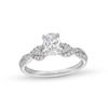 Thumbnail Image 1 of 3/4 CT. T.W. Oval Diamond Twist Shank Engagement Ring in 14K White Gold