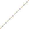 Thumbnail Image 0 of 1/4 CT. T.W. Diamond Station Bracelet in 10K Gold - 7”