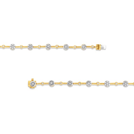 1/4 CT. T.w. Diamond Station Bracelet in 10K Gold - 7â