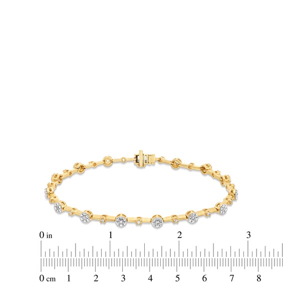 1/4 CT. T.w. Diamond Station Bracelet in 10K Gold - 7â