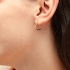 Thumbnail Image 1 of 1/10 CT. T.W. Diamond Heart-Shaped Hoop Earrings in 10K Gold