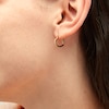 Thumbnail Image 2 of 1/10 CT. T.W. Diamond Heart-Shaped Hoop Earrings in 10K Gold