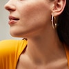 Thumbnail Image 1 of 1/2 CT. T.W. Diamond Hexagon Station Hoop Earrings in 10K Gold