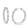 Thumbnail Image 0 of 1-1/2 CT. T.W. Baguette and Round Certified Lab-Created Diamond Inside-Out Hoop Earrings in 14K White Gold (F/VS2)