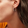 Thumbnail Image 2 of 1-1/2 CT. T.W. Baguette and Round Certified Lab-Grown Diamond Inside-Out Hoop Earrings in 14K White Gold (F/VS2)