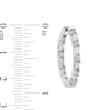 Thumbnail Image 2 of 1-1/2 CT. T.W. Baguette and Round Certified Lab-Created Diamond Inside-Out Hoop Earrings in 14K White Gold (F/VS2)