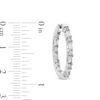 Thumbnail Image 3 of 1-1/2 CT. T.W. Baguette and Round Certified Lab-Grown Diamond Inside-Out Hoop Earrings in 14K White Gold (F/VS2)