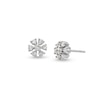 Thumbnail Image 1 of 1/3 CT. T.W. Diamond Flower Stud Earrings in 10K White Gold