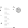 Thumbnail Image 3 of 1/4 CT. T.W. Baguette and Round Multi-Diamond Frame Stud Earrings in 10K White Gold
