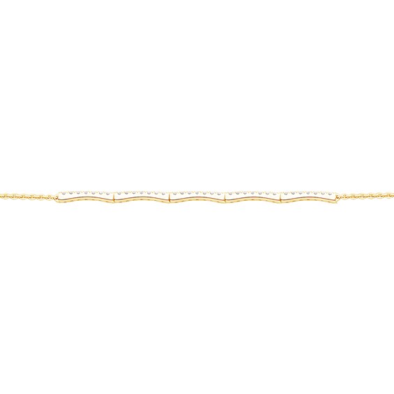 1/2 CT. T.w. Diamond Five Bar Bolo Bracelet in 10K Gold
