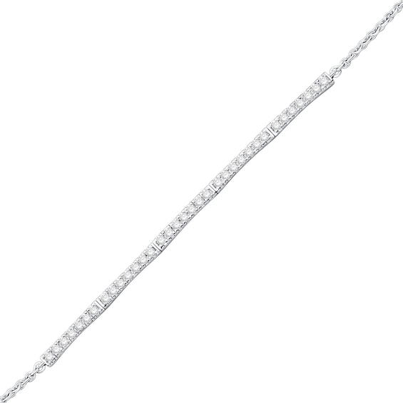 1/2 CT. T.w. Diamond Five Bar Bolo Bracelet in 10K Gold