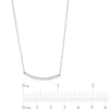 Thumbnail Image 3 of 1/3 CT. T.W. Diamond Curved Bar Necklace in 10K White Gold