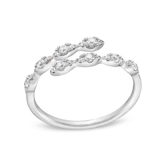 1/4 CT. T.w. Diamond Bypass Ring in Sterling Silver