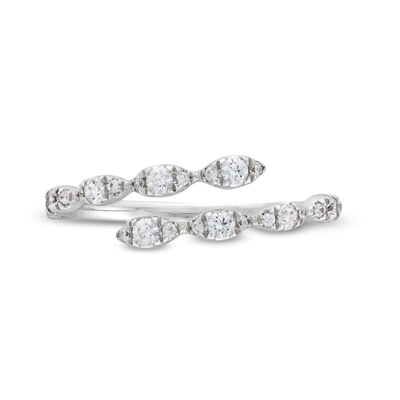 1/4 CT. T.w. Diamond Bypass Ring in Sterling Silver