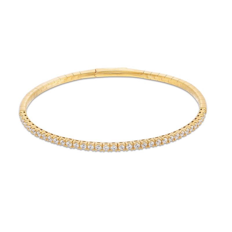 Main Image 1 of 1 CT. T.W. Certified Lab-Grown Diamond Flexible Bangle in 14K Gold (F/SI2)