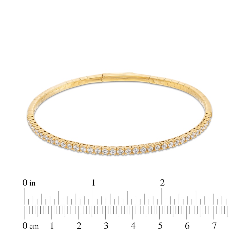 Main Image 3 of 1 CT. T.W. Certified Lab-Grown Diamond Flexible Bangle in 14K Gold (F/SI2)