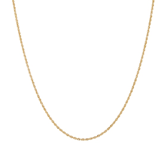 1.8mm Round Rope Chain in Semi-Solid 14K Gold - 20â