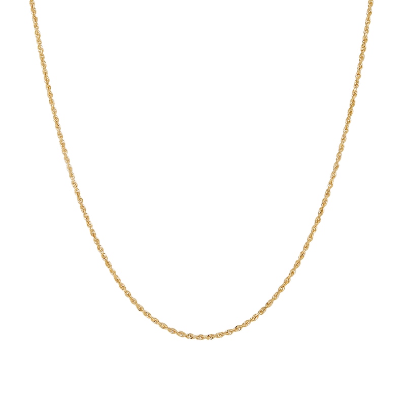 1.8mm Round Rope Chain in Semi-Solid 14K Gold - 20”