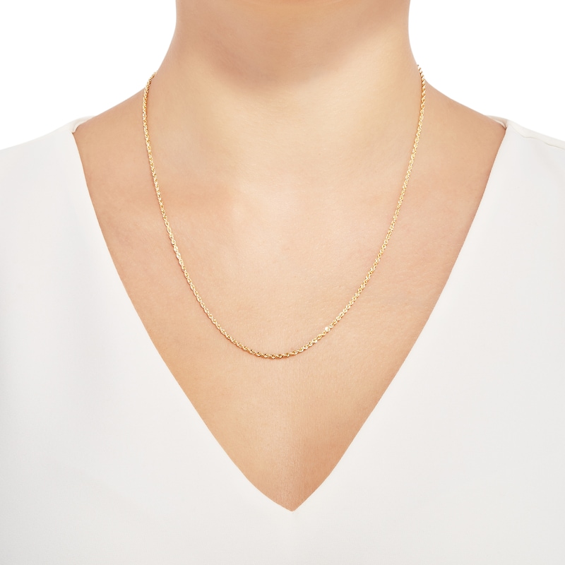 Main Image 2 of 1.8mm Round Rope Chain in Semi-Solid 14K Gold - 20”
