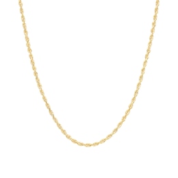 2.4mm Round Rope Chain in Semi-Solid 14K Gold - 22”