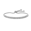 Thumbnail Image 1 of 1 CT. T.W. Diamond Line Bolo Bracelet in 10K White Gold - 9"