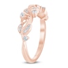 Thumbnail Image 2 of 1/5 CT. T.W. Diamond Filigree Vintage-Style Stackable Ring in 10K Rose Gold