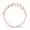 Thumbnail Image 4 of 1/5 CT. T.W. Diamond Filigree Vintage-Style Stackable Ring in 10K Rose Gold