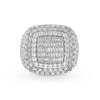 Thumbnail Image 4 of 2-1/4 CT. T.W. Cushion-Shaped Multi-Diamond Layered Frame Ring in 10K Gold