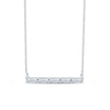 Thumbnail Image 1 of 1/8 CT. T.W. Baguette Diamond Five Stone Bar Necklace in Sterling Silver