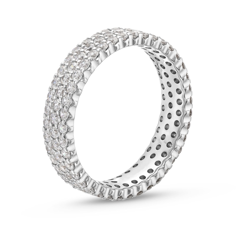 Main Image 3 of 1-3/4 CT. T.W. Diamond Triple Row Eternity Band in 14K White Gold