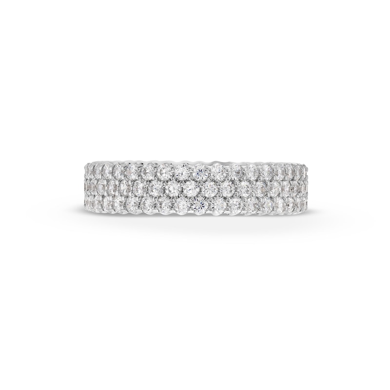 Main Image 4 of 1-3/4 CT. T.W. Diamond Triple Row Eternity Band in 14K White Gold