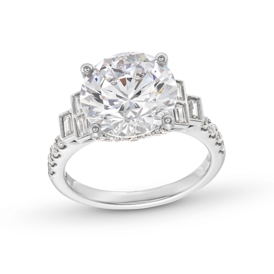 5-5/8 CT. T.w. Certified Lab-Grown Diamond Tri-Sides Collar Engagement Ring in 14K White Gold (F/Vs2)