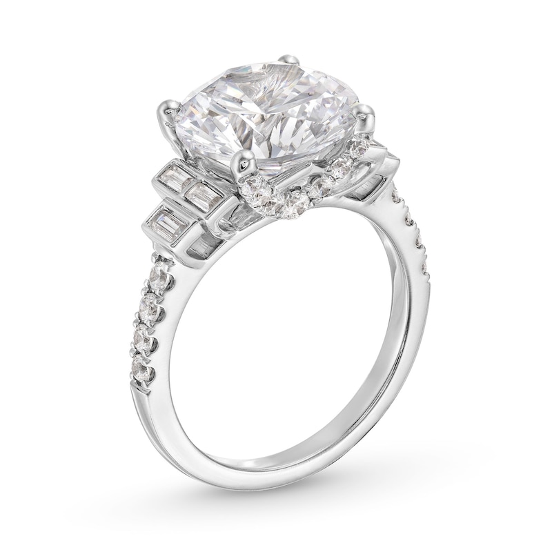 Main Image 3 of 5-5/8 CT. T.W. Certified Lab-Grown Diamond Tri-Sides Collar Engagement Ring in 14K White Gold (F/VS2)
